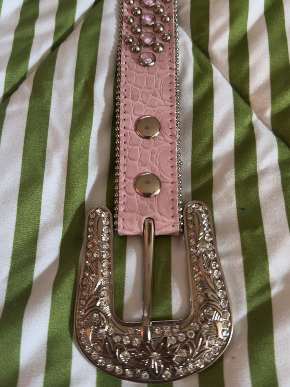 Pink Rhinestone Western Buckle Women's Belt